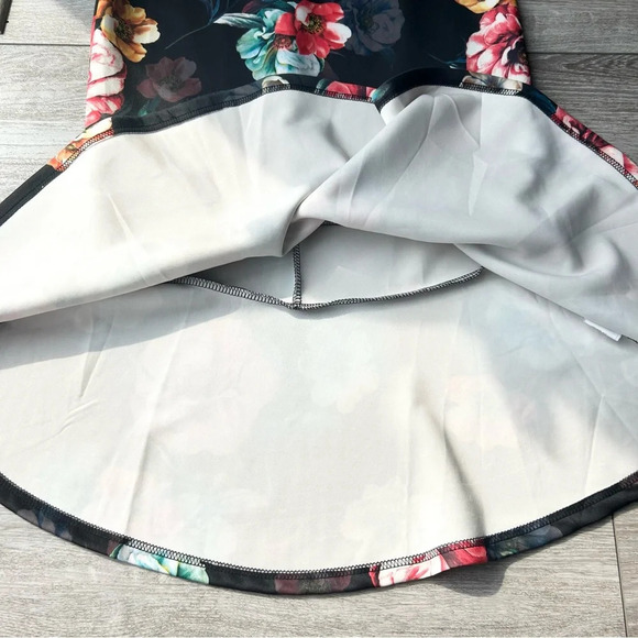 NWT Another Story Floral Print  Midi Skirt with Fluted Hem Mermaid Skirt - Picture 8 of 15